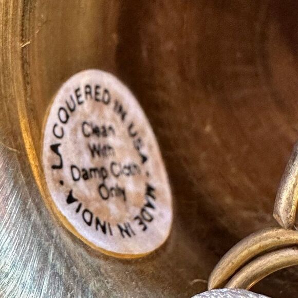 Made In India Lacquered In USA Polished Brass Hostess Bell Gold-tone Size 4" - Picture 4 of 4